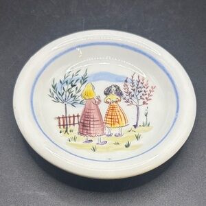 Arabia Suomi Finlandia Vintage Hand Painted Ceramic Trinket Dish Teabag Rest